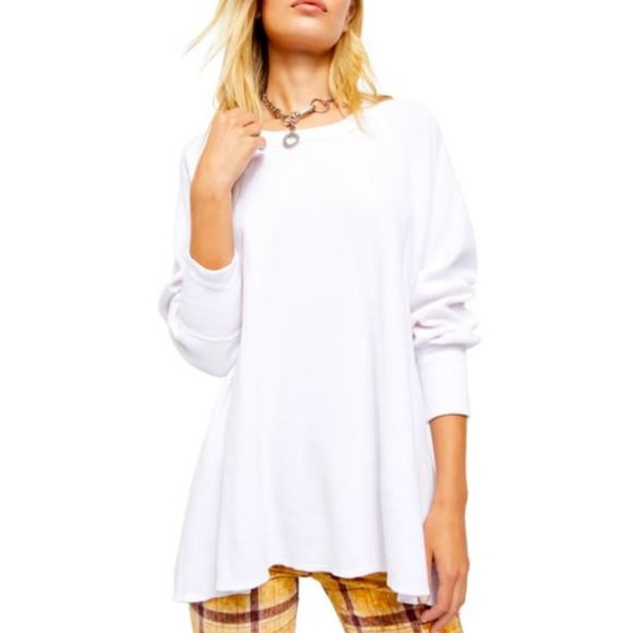 Free People Tops - Free People $78 Amelia Oversized Thermal Shirt